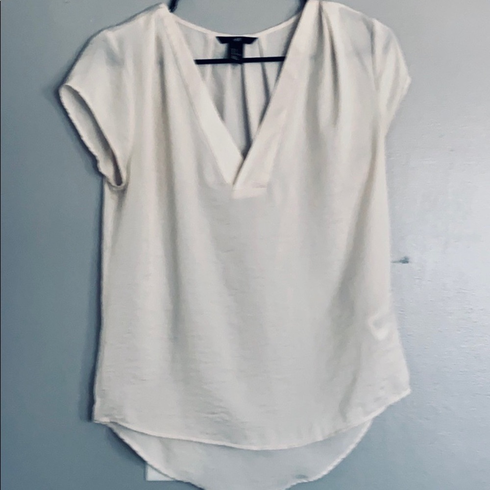 Cream satin blouse
